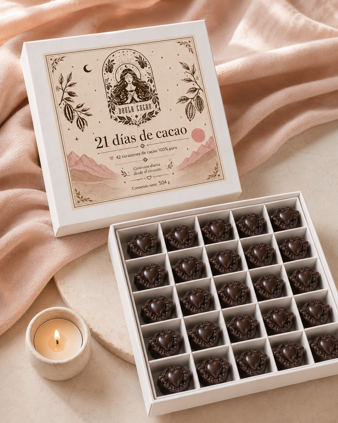 Caja cerrada de 21 días de cacao